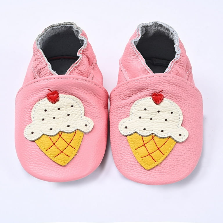 CREAM SOCKS WITH CUTE PINK ICE CREAM, BABY CREAM SOCKS WITH CUTE PINK ICE CREAM, BABY