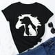 thumbnail image 3 of Tops Para Mujer Elegantes Blusas Casuales Camisas de Moda Sueltas Cuello Redondo Animal Lindo Estampado Camiseta de Manga Corta Odeerbi ODB167155, 3 of 7