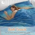 thumbnail image 4 of Abstract Blue Bedding Duvet Cover Set King Size 4 Pieces Ocean Beach Waves Lines Gradient Bedding Set with Zipper Closure, 1 Comforter Cover 92x106 Inches 1 Flat Sheet & 2 Pillow Cases, 4 of 7
