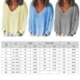 thumbnail image 2 of Plus Size Tops for Women Blouse Shirts Solid Long Sleeve V-Neck Pullover Tops T Shirts Blouse Casual V Neck Summer Loose Tops, 2 of 5