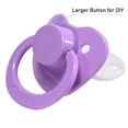 thumbnail image 2 of CutiePlusU Adult Sized Pacifier Dummy for Adult Babies-Large Shield 3 Pack - Purple, Light Green, White, 2 of 6