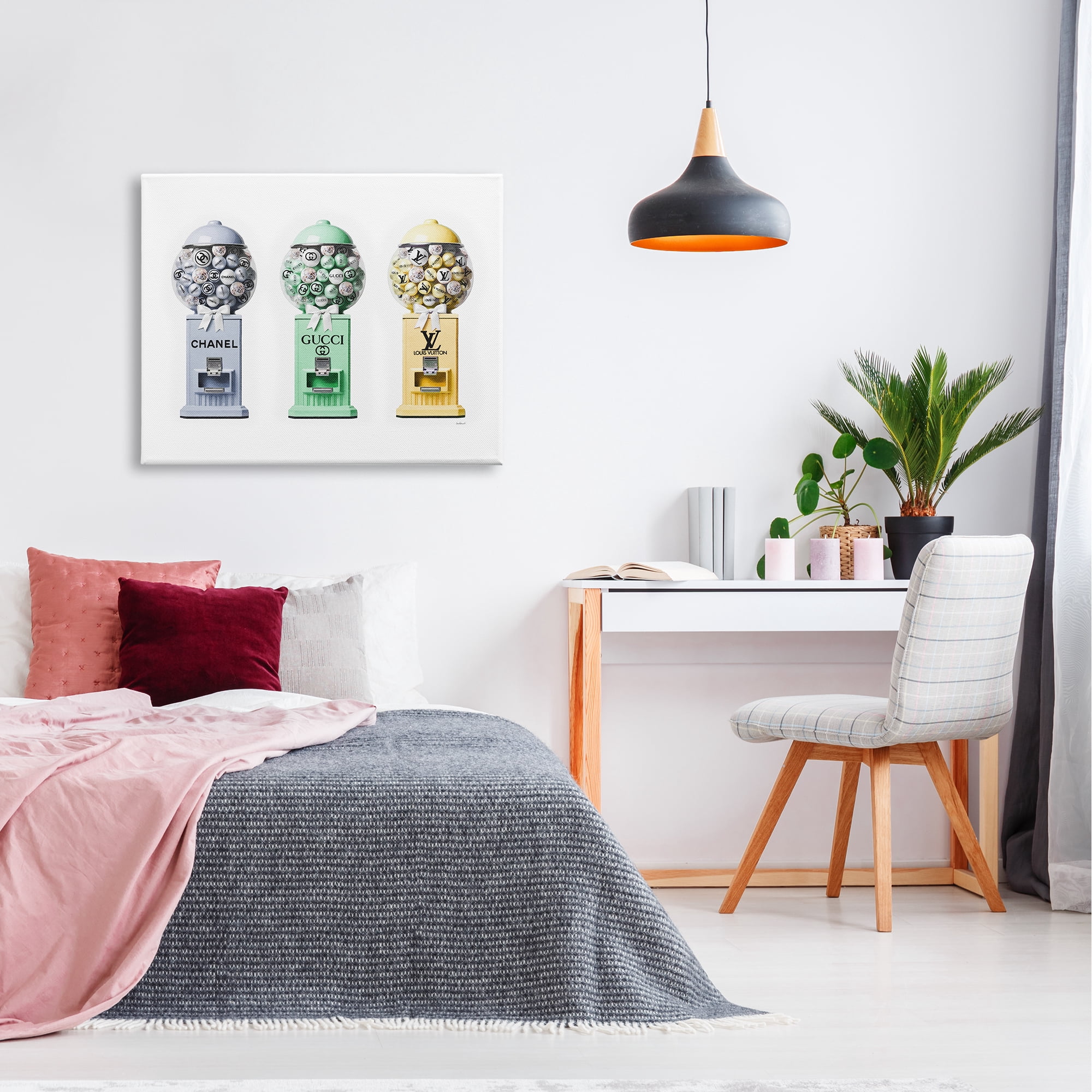 Stupell Industries Pastel Gumball Machines Beauty & Fashion Painting Gallery Wrapped Canvas Art Print Wall Art, 40 x 30