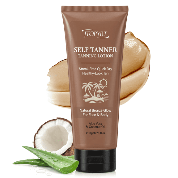 Jtopyrt Self Tanner Tanning Lotion Gradual Tanning Lotion Self Tanner for Natural Looking Self Tan 6.76 fl oz