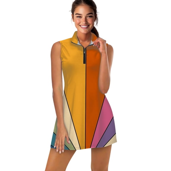 70s Retro Gallery Sports Dresses Women Tennis Dress Outdoor Badminton Golf Quick-Drying And Breathable Sports Dress