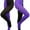Black/Purple, variant on ToBeInStyle Women's Two Toned Jester Tights w/ Reinforced Toe - Black/Purple - One Size Plus