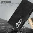 thumbnail image 7 of Compatible with Samsung Galaxy A54 5G Case Wallet with RFID Blocking Card Slot Flip Leather Zipper with Strap Protective Phone Case for Samsung Galaxy A54 5G Wallet Case(Black-6.5 inch), 7 of 7