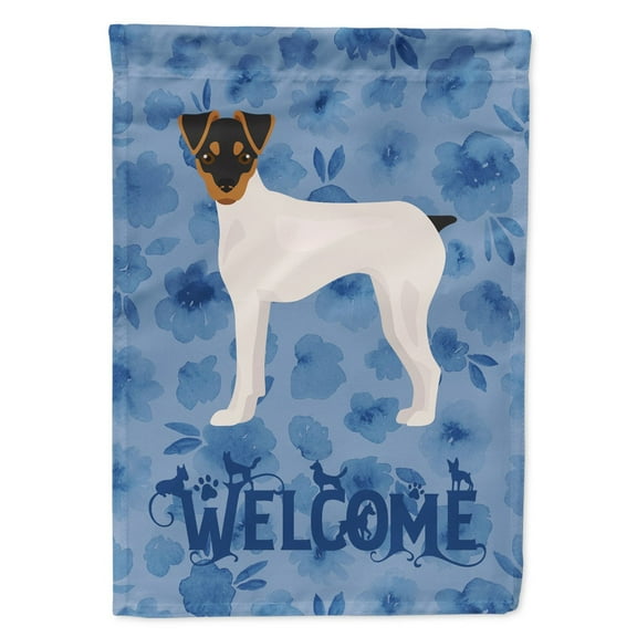 Carolines Treasures CK6007GF Japanese Terrier Welcome Flag Garden Size Small multicolor