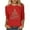 FY1-Red, variant on VKOYWKM Womens Christmas T Shirts Xmas Tree Graphic Tees 3/4 Length Sleeve Women Tops Casual Crew Neck Holiday Tunic Blouses