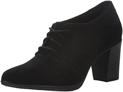 clarks black suede pumps