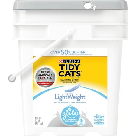 UPC: 0070230167590 | Purina Tidy Cats Light Weight Low Dust Clumping LightWeight Glade Clear Springs Multi Cat Litter 17 lb. Pail