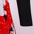thumbnail image 5 of Moda mujer otoño Navidad cuello en V estampado suelto cómodo vestido de manga larga Fridja qw3825, 5 of 5