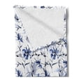 thumbnail image 2 of Japanese Soft Flannel Fleece Throw Blanket, Japanese Ink Paint with Flourishing Flower Patterns Oriental Eastern Imagery Print, Cozy Plush for Indoor and Outdoor Use, 60" x 80", Blue, by Ambesonne, 2 of 5