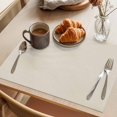 thumbnail image 4 of White Swan Placemats Set of 6, Farmhouse Solid Beige Color Modern Art Washable Wipeable Table Mats for Dining Tables, Indoor Outdoor Kitchen Place Mats for Holiday Party Table Decor, 4 of 9