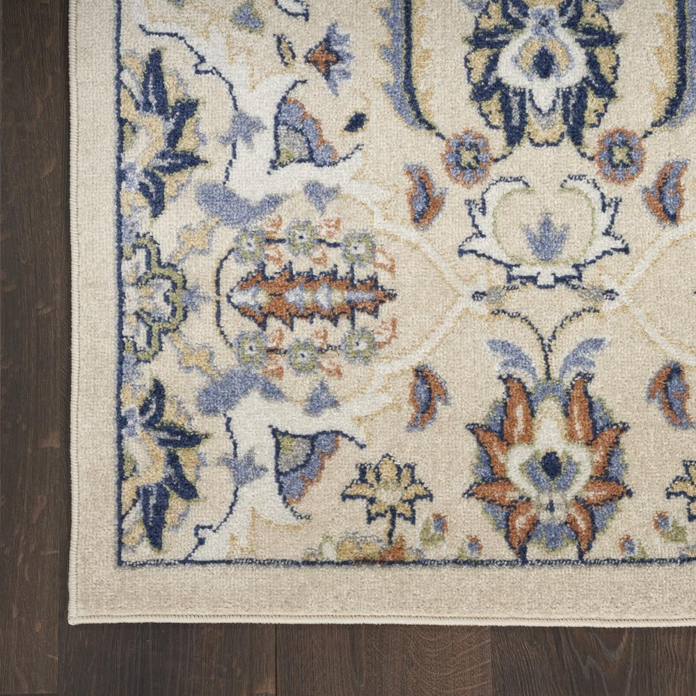 Nourison Home Allur All-over design Beige 2'3" x 7'6" Area Rug, Easy Cleaning, Non Shedding, Bed Room, Living Room, Dining Room, Kitchen (2x8)