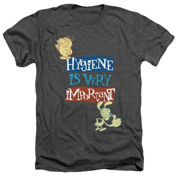 Ren And Stimpy Hygiene Is Very Important Unisex Adult Heather T Shirt