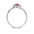 thumbnail image 2 of Primal Gold 14 Karat White Gold 6x4mm Oval Pink Sapphire and Diamond Ring, 2 of 5