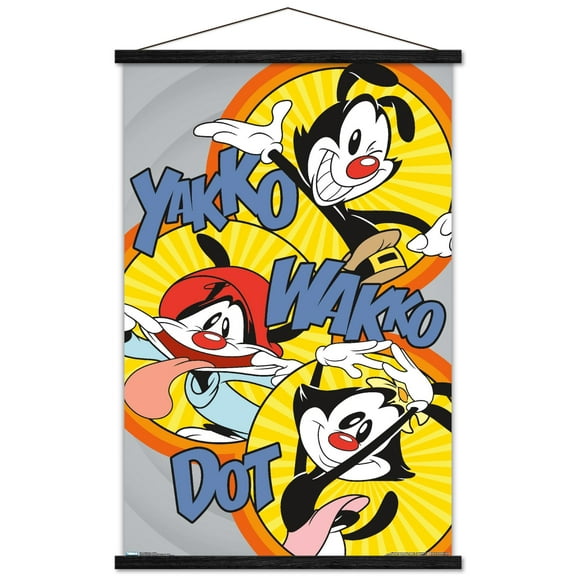 Animaniacs - Circles Wall Poster with Wooden Magnetic Frame, 22.375" x 34"