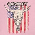thumbnail image 3 of Cowboy Country Steer Head Long Sleeve T-shirt Vintage Cow Skull American Flag, 3 of 7