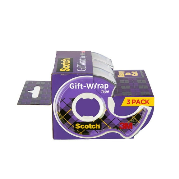 Scotch Gift Wrap Tape, 3/4 in. x 300 in., 3 Dispensers