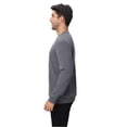 thumbnail image 5 of Zfeel Men's Crewneck Sweatshirt, Pullover Long Sleeve, Classic Fit, Iron Gray, Size S, 3Pack, 5 of 5
