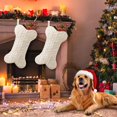 thumbnail image 5 of Event & Party Supplies,Dog Christmas Stocking Knit Stocking For Dogs Bone Shape Dog Stocking Christmas Large Pet Stockings Hanging Dog Christmas Stocking For Dogs Cats, 5 of 7