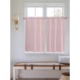 thumbnail image 6 of Kitchen Curtains 54 Inches length, Pink Striped Window Treatment Curtain Drapes, Modern Simple Farmhouse Beige Vintage Thermal Insulated Drapes for Basement Hotel RV, 42"x54", 2 Panels, 6 of 7