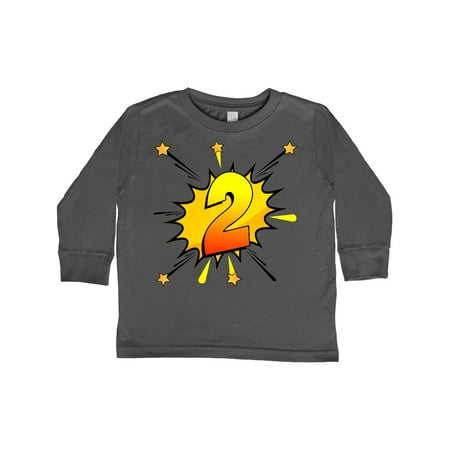 

Inktastic Comic Book 2nd Birthday Gift Toddler Boy or Toddler Girl Long Sleeve T-Shirt