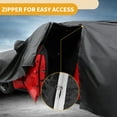 thumbnail image 6 of Car Cover Waterproof All Weather Automotive Outdoor Anti-UV Sun Rain Protection Full Exterior Cover with Reflective Strips Black for Kia Soul, 6 of 7