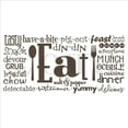 thumbnail image 2 of Eat Phrases Tasty Feast Delicious Breakfast Lunch Dinner Gobble Munch Vinyl Lettering Wall Decal Sticker Kitchen Decals - Size: 16"H x 35"L - Color: Brown, 2 of 5