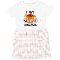 thumbnail image 3 of Inktastic I Love Pancakes with Cute Stack of Pancakes Girls Toddler Dress, 3 of 5