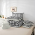 thumbnail image 6 of Homewish Gray Paisley 7-Piece Twin Bedding Sets,Retro Bohemain Print Bedding Comforter Set,Rustic Boho Sheet Sets For Adult,Ultra Soft Home Decor Reversible, 6 of 8