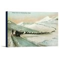 thumbnail image 1 of Alaska - View of Winter Trail Climbers (18x11.25 Gallery Wrapped Stretched Canvas), 1 of 1