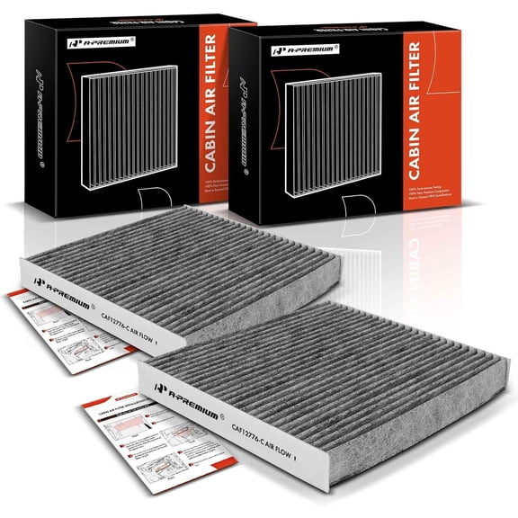 A-Premium 2-PC Cabin Air Filter with Activated Carbon Compatible with Ford Ranger 2019 2020 2021 2022 2023 2.3L, Replace# KB3Z19N619A