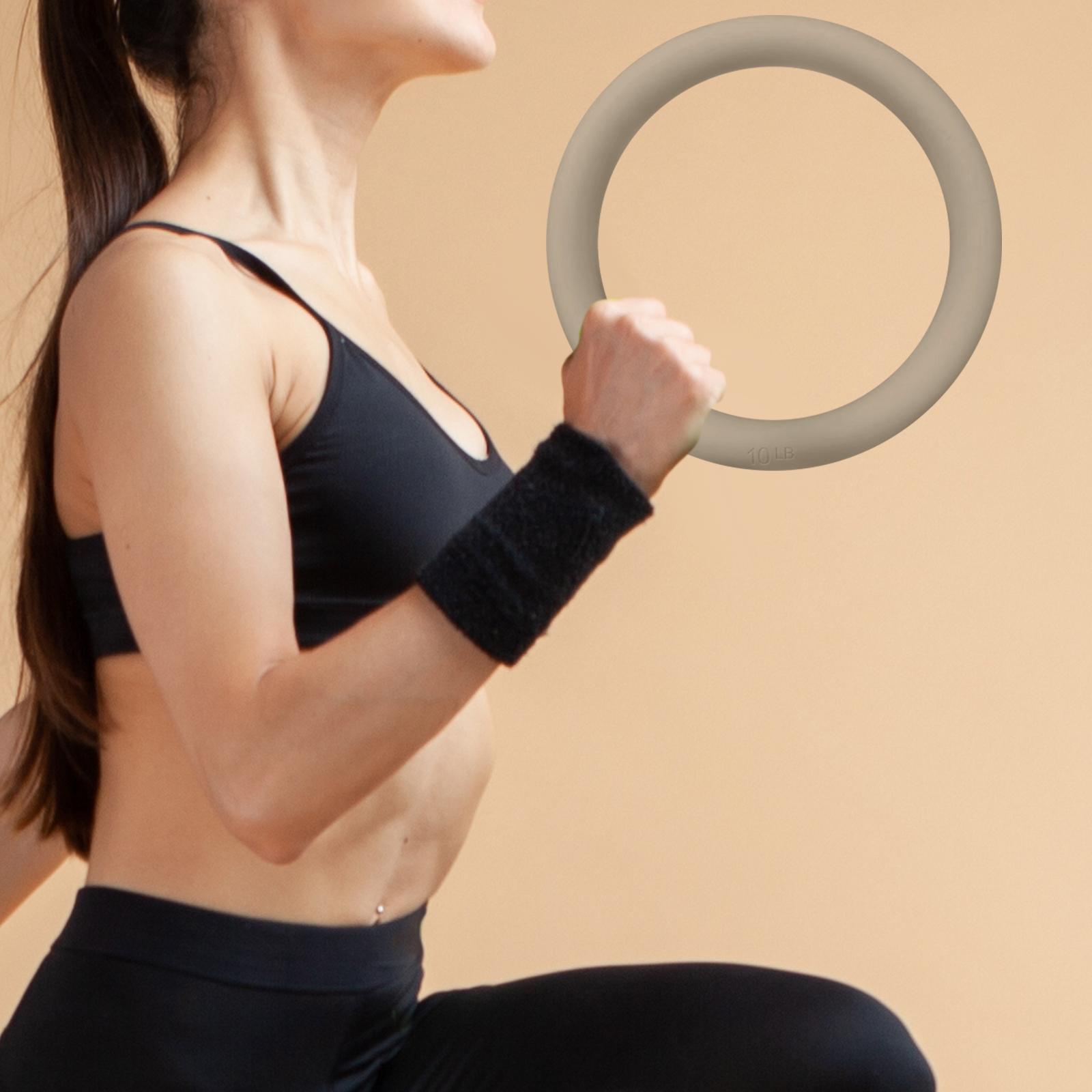 Power Ring 10lbs Kettlebell Weighted Circle for Strength Training Home Gym Full Body Workout