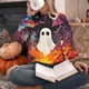 thumbnail image 3 of Ailaofu Halloween Womens Sweatshirt Cute Round Neck Sweatshirts Print Long Sleeve Fall Outfits Pullover, 3 of 3