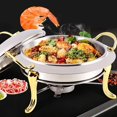 thumbnail image 2 of Chafing Dish Set, Stainless Steel Round Buffet Chafer With Pans And Fuel Holders For Catering Party Wedding Dinner Serving Buffet Warmer[Energy Class A], 2 of 6