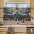 thumbnail image 2 of Yayeee Kitchen Curtains Tier Set of 2 Light Filtering 57"x24" Over Sink Window Panels, Swirling Starry Sky, 2 of 7