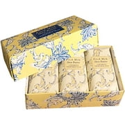 Greenwich Bay Triple Milled Soap Gift Set with Shea Butter and Cocoa Butter - Set of Three Soap Bars 4.3 Oz. Ea. Individually Wrapped in a Beautiful Gift Box (Fresh Milk)
