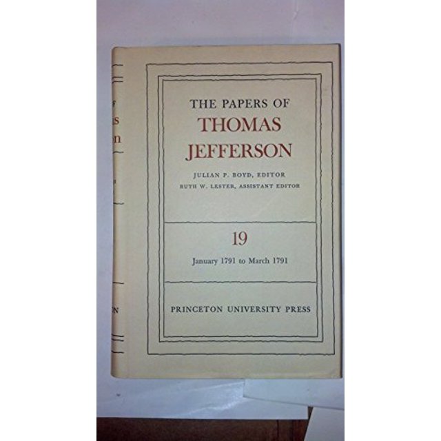 Les Papiers de Thomas Jefferson, Vol. 19