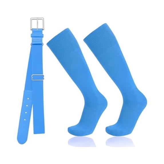 EryueerBaseball Socks and Belt Combo Youth Boys Softball Football Socks and Elastic Baseball Belts for Boys Girls