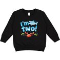 thumbnail image 2 of Inktastic I'm Two Second Birthday Shark and Crab Toddler Sweatshirt, 2 of 4