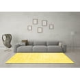 thumbnail image 3 of Ahgly Company Machine Washable Indoor Rectangle Solid Yellow Modern Area Rugs, 5' x 8', 3 of 4