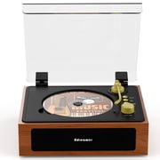Udreamer Portable CD Players for Home, Bluetooth Built-In Speakers CD player Portable,Stereos for Home,Brown & Black