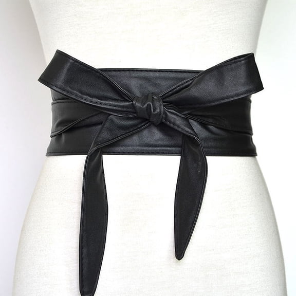 Women Obi Belt Fashion Wrap Around Wide Waistband Knotted Belt for Dress