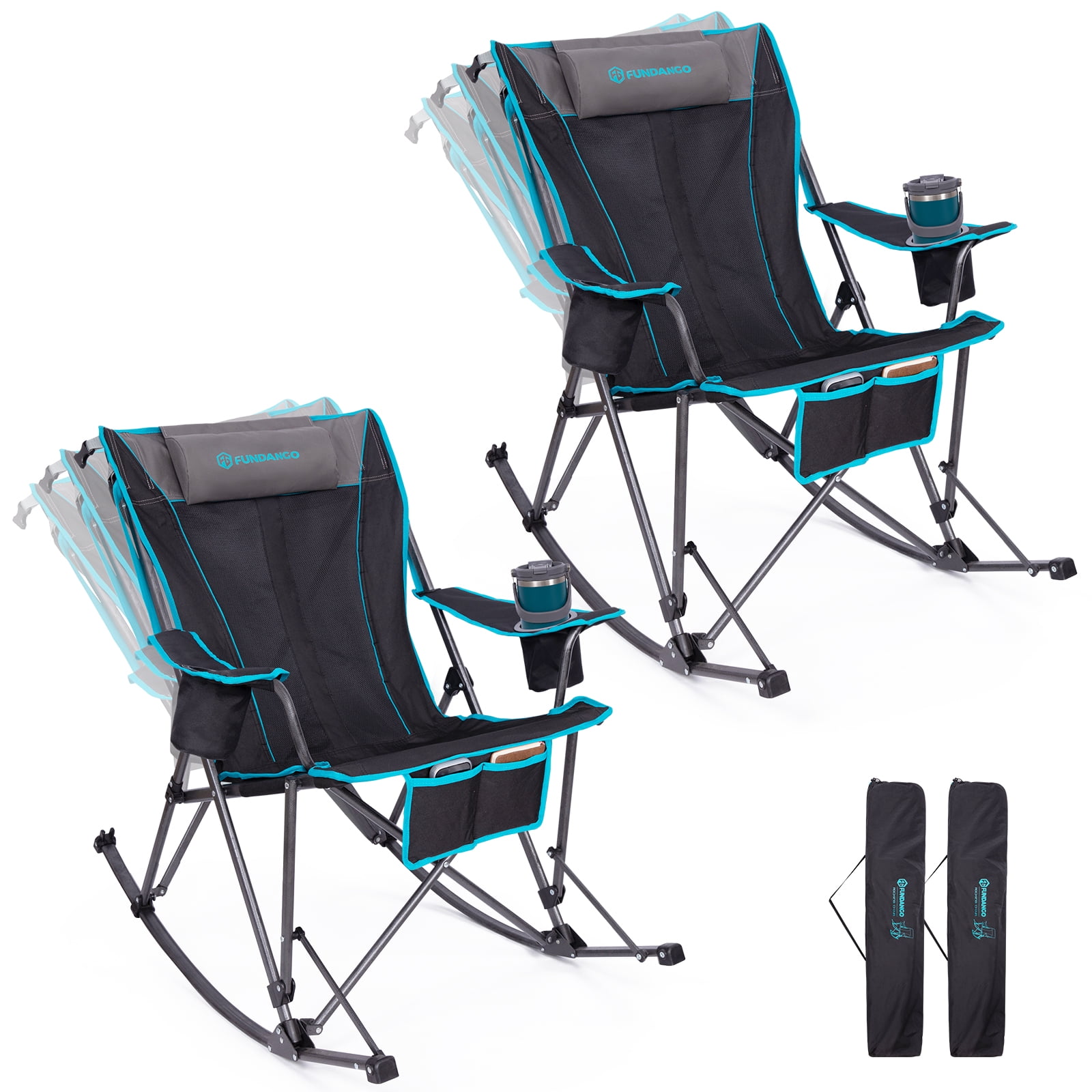 fundango 2pcs folding camping rocking product