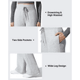 thumbnail image 5 of G4Free Flurrylux Women's Fleece Lined Wide Leg Sweatpants Drawstring Cotton Thermal Lounge Pants, 5 of 7