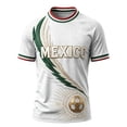 thumbnail image 2 of Mens Mexico Soccer Jersey Shirts Fashion Print Short Sleeve Tee Soft Trendy Crew Neck Jerseys 2026 Summer Top White XXXXL, 2 of 4
