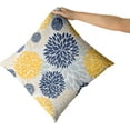 thumbnail image 3 of Navy Blue and Yellow Throw Pillows Covers 16x16 Set of 2, Gray Dahlia Flower Pillow Cushion Cases, Floral Decor Throw Pillows Cover Gifts for Bed Couch Sofa Living Room, 3 of 6