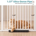 thumbnail image 6 of 55" Extra Tall Pet Gate for Cat/Dog, 32.68"-38.19" Wide, 1.18" Ultra Narrow Spacing Dog Gate, No Drilling Pressure Mounted Cat Fence Safety Gate for Stairs, Doorways, Hallways,, 6 of 9