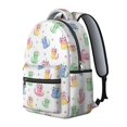 thumbnail image 2 of Unicorn and Cat White Pattern Backpack for School, Cute School Bag with Adjustable Shoulder Straps and Padded Back, 15.3"x11"x7.1", 2 of 5